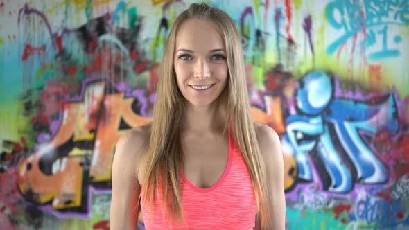 Portrait Attractive Fitness Woman In a Gym