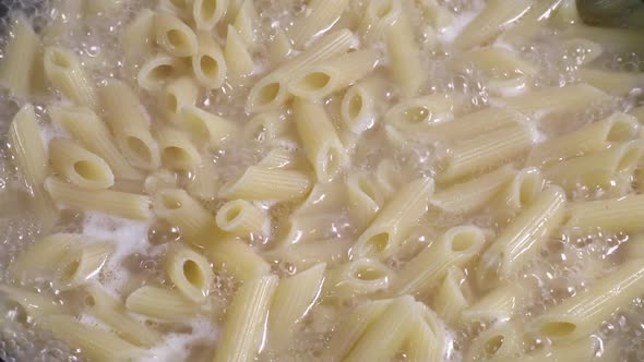 Penne in Boiling Water