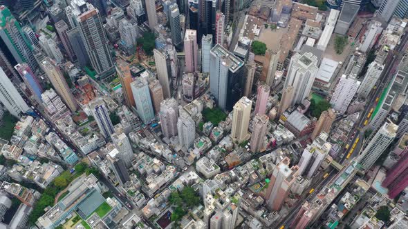 Aerial view of Hong Kong city