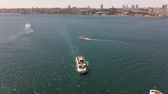 Ferry Boats in Bosphorus Istanbul