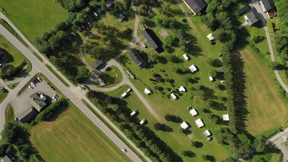 Beautiful Nature Norway Aerial View of the Campsite to Relax