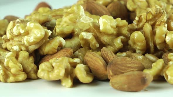 Walnuts And Almonds Are Rotating 
