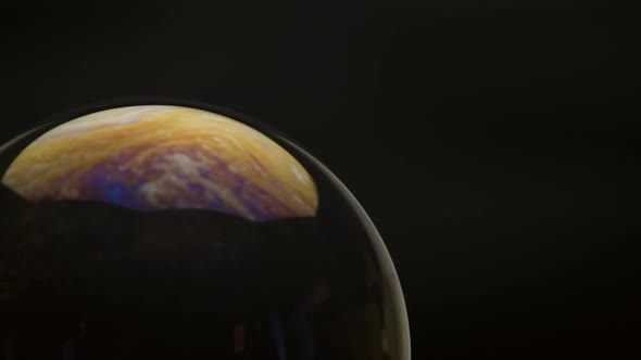 Soap bubbles isolated on black background. Abstract soap bubbles with colorful reflections. alt