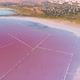 Wonderful Flight Over a Pink Salty Lake at Sunset in the Evening - VideoHive Item for Sale