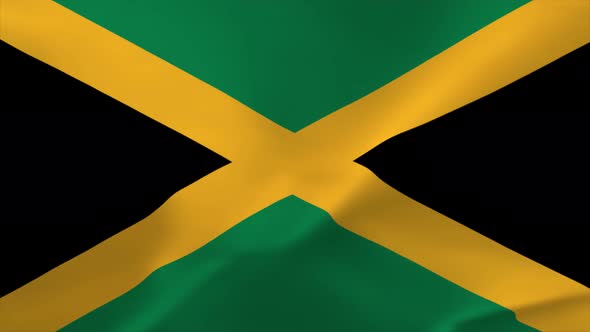 Jamaica Waving Flag Animation 4K Moving Wallpaper Background