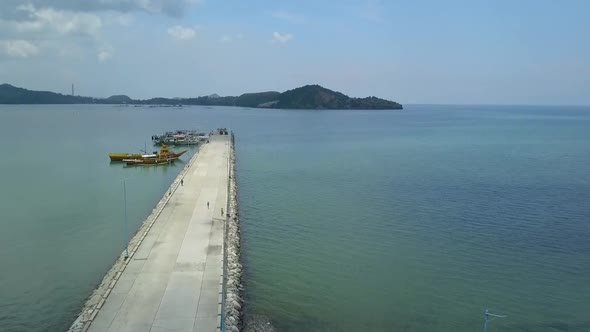 Aerial Shot of a Port Area or Wharf in 60fps HD