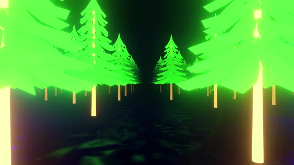 Winter Tree Neon 01 4k  alt