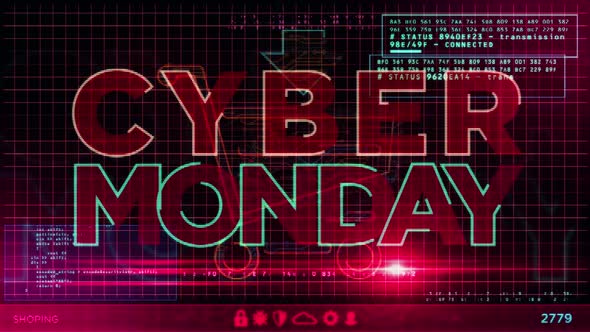 Cyber Monday broadcast on digital screen
