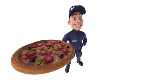 Fun 3D cartoon Police Officer