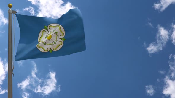 Yorkshire Flag (Uk) On Flagpole