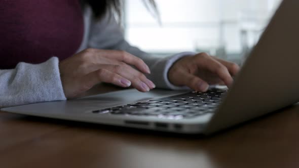 Woman use of notebook computer