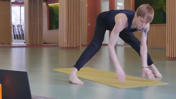 a Young Muscular Male Yogi