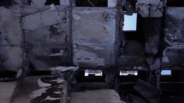 Vertical Video of the Destruction in Borodianka Ukraine During the War