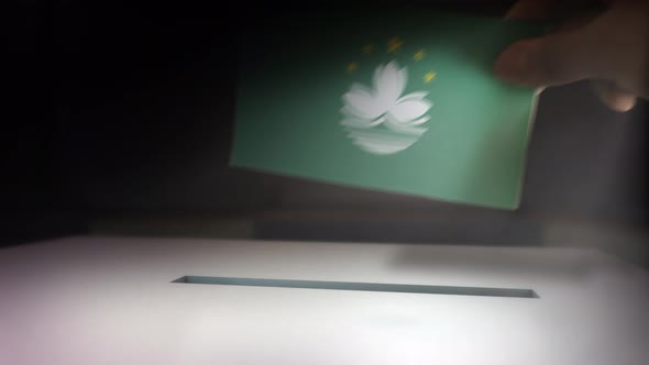 Compositing Hand Voting To Flag OF Macau