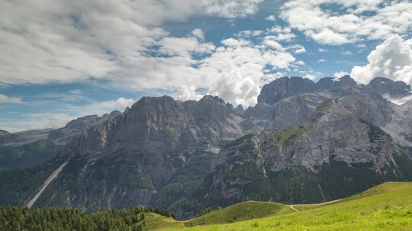 Dolomites alps italy mountains snow peaks ski timelapse