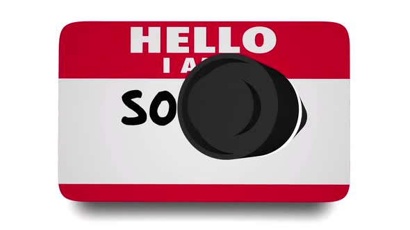 Hello I Am Social Distancing Keep Distance Away From Others Name Tag 3d Animation