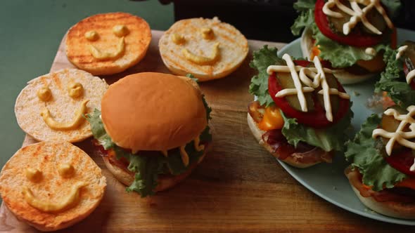 Process of Preparing Classic American Burger  Recipe Taste American Cuisine