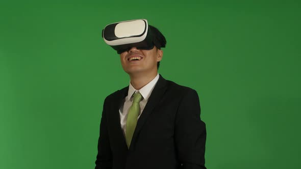 Businessman Exploring Virtual Reality