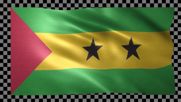 Sao Tome And Principe waving flag looped alt
