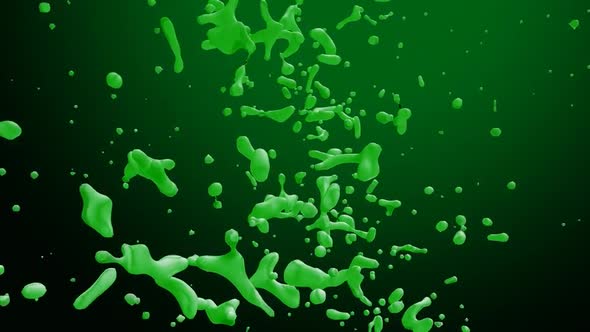 Green Paint Ball Splash Collision 4K alt