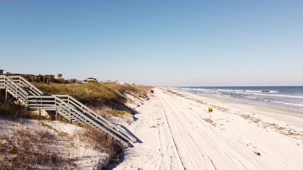 Aerial Video Crescent Beach Florida Vehicles Allowed On Sand