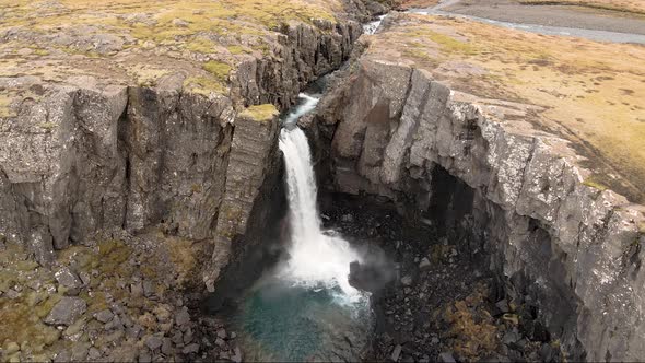 Folaldafoss waterfall in East Iceland