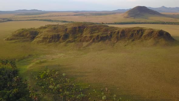 Chapada dos Veadeiros -  Jardim de Maytrea drone shot. Brazil