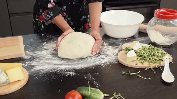 Dough for homemade bread or pizza