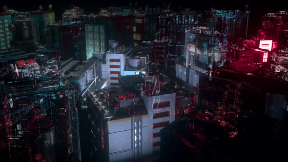 Cyberpunk Metaverse Buildings Hd