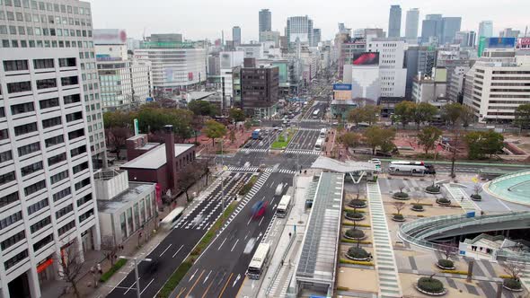 Nagoya City Highway with Heavy Traffic Timelapse