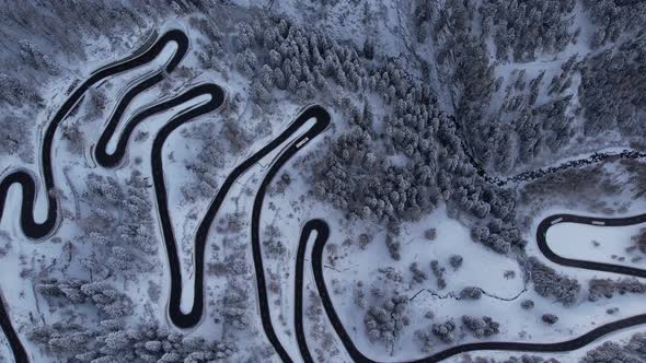 Amazing Maloja Pass Mountain Road  View From Above