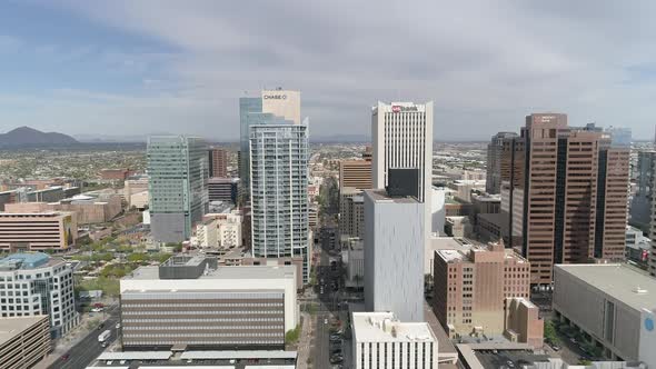 Aerial view of skyscrapers alt