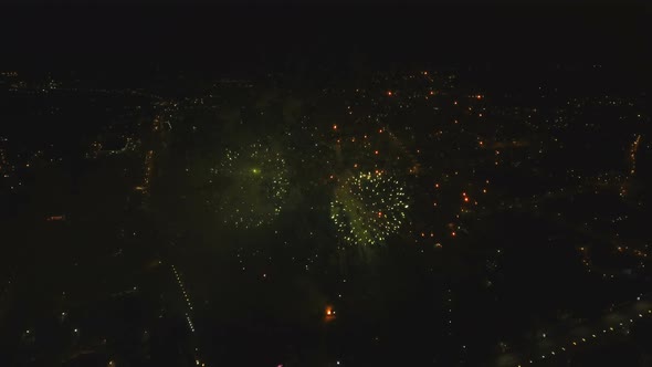 Fireworks in the Night Sky