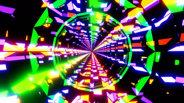 4K loop 3D animation. Abstract neon lines move in space. Futuristic background. Neon traffic
