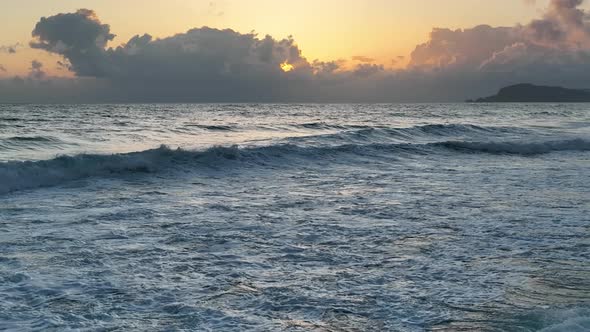 Cloudy Sunset at Sea Turkey Alanya 4 K