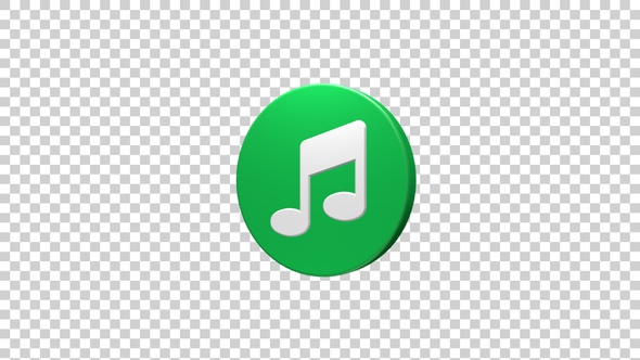 Music Note Icon Rotating