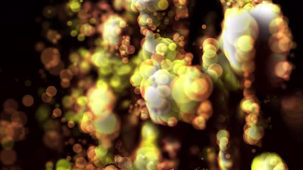 Gold Focus Particles Background