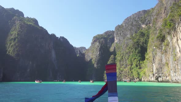 Floating on Boat in Bay of Phi Phi Thailand