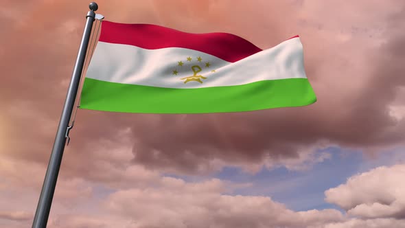 Tajikistan Flag 4K
