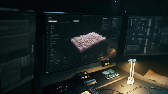 Military scanning technology inspecting the gathered target area signals alt