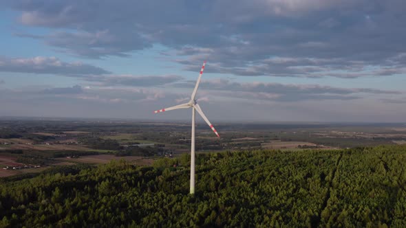 Wind Turbine on a Hill