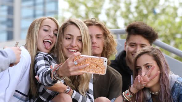 Group of friends posing for a photo