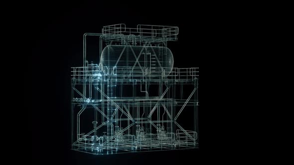 Futuristic Industrial Module Hologram Hd alt