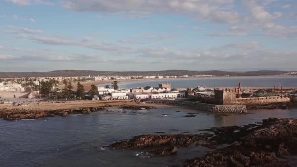 Aerial Panorama of Essaouira Old City, Morocco