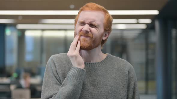 Portrait of Sick Young Man Having Toothache