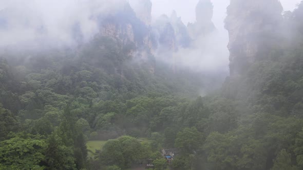 Zhangjiajie Mountains, Asia Aerial