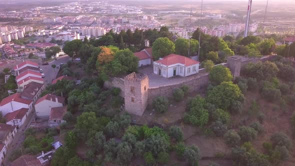 Drone fly around the castle, more close of the castle.