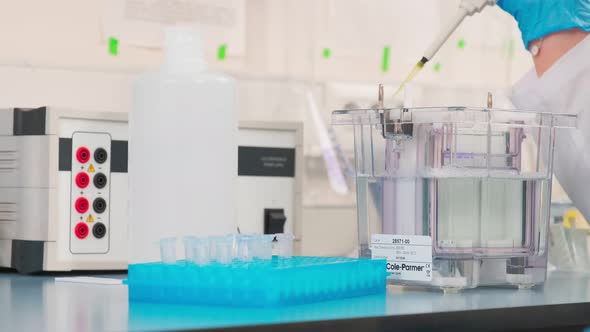 Work on Samples of Substances is Carried Out in the Laboratory