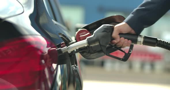 Diesel Car at the Fuel Station