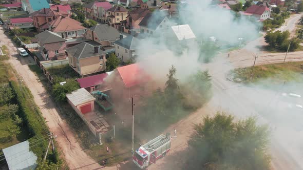 Aerial Video Footage of a Fire